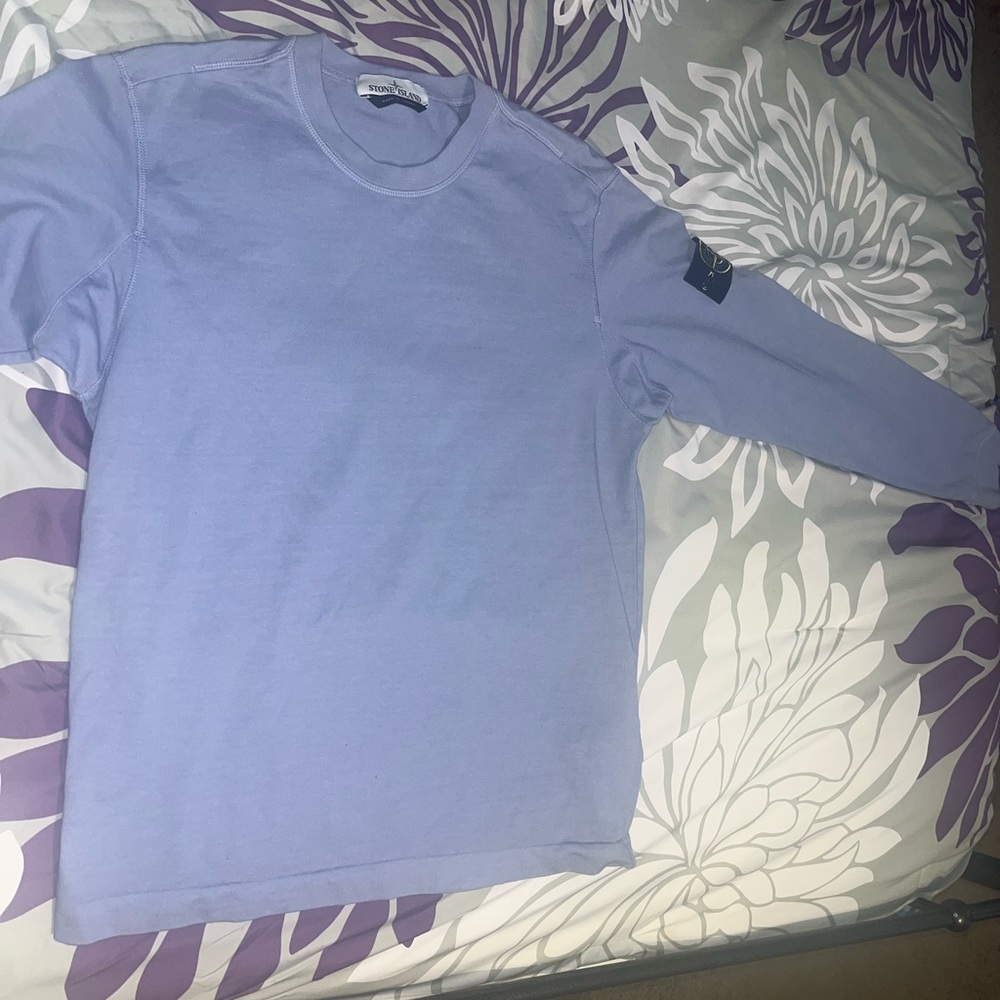 Purple Stone Island Long Sleeve Tee